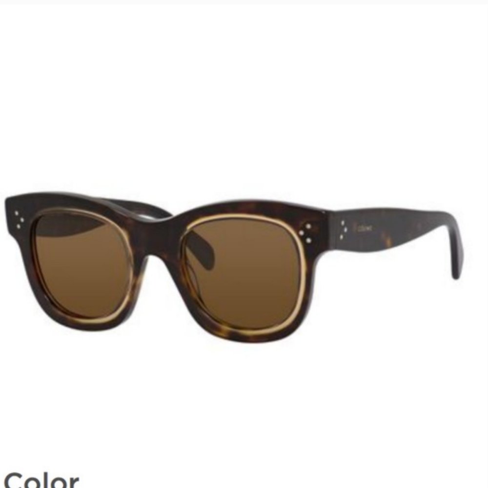 Auc Celine Dark Havana Honey Sunglasses - Picture 6 of 9
